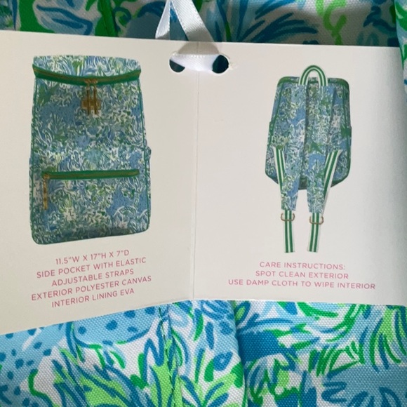 NWT Lilly Pulitzer Large Capacity Insulated Backpack Cooler Dandy Lions Preppy main image 9
